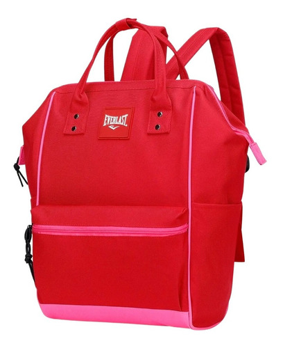 Mochila Cartera Everlast Urbana Anti Robo Liviana Resistente Color Rojo