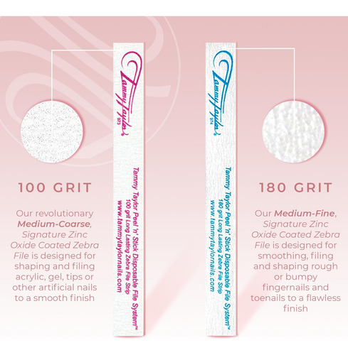Tammy Taylor Grit Nail Files Para Uñas Acrílicas | Peel And