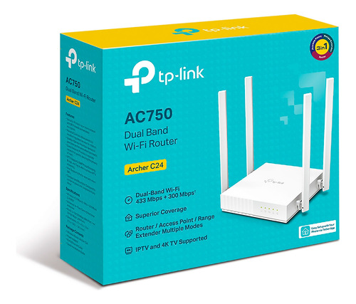 Tp-link Router C24 Ac750 Wireless 5 Ghz 2,4 Ghz Doble Banda