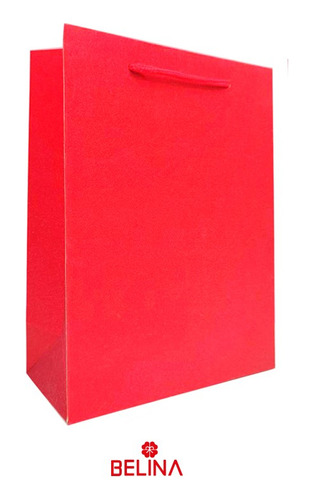 Bolsa De Regalo Roja 26x32x10cm 12unidades