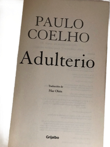Paulo Coelho Adulterio (Usado)