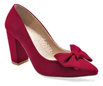 Comprar Zapatilla Terciopelo Tacon 9cm Bcl Mujer Xce Color Rojo E9