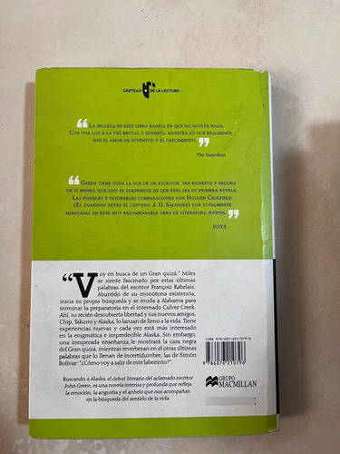 Libro. Buscando A Alaska (Usado)