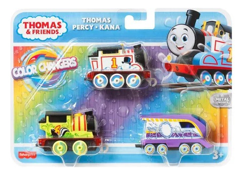 Trocadores de cores Thomas & Friends Thomas, Percy e Kana Premium Color Multicolor