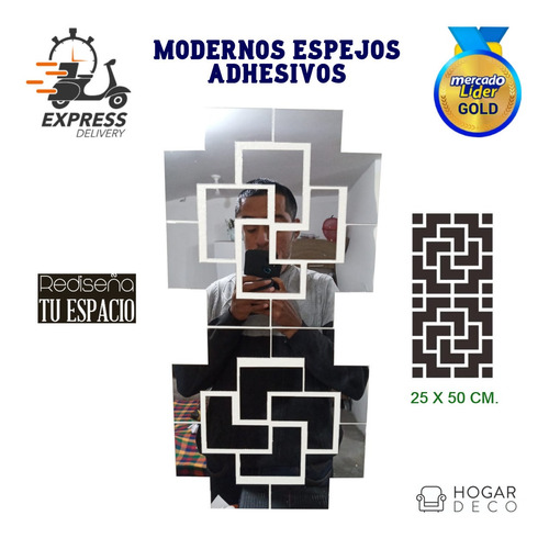 Espejos Acrilicos Adhesivos, Modelos Decorativos