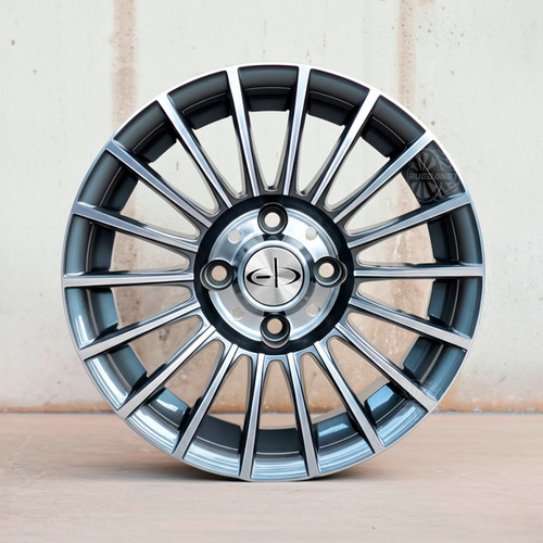 Set X 4 Llantas Deportivas Eb Sc R14 4x108 Ford Peugeot Diamantado Vison