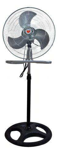 Ventilador De Pie Y Piso 2 En 1 Plateado 3 Aspas 18 Fs-450 Diámetro 18
