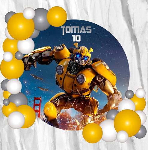 Fondo Banner Candy Bar Circular Transformers Bumblebee 70x70