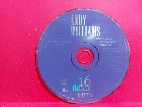 Andy Williams - 16 Biggest Hits (2000)(solo Cd Sin Portada) 