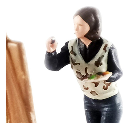 Pintor Modelo De Personas En Miniatura 1:64 Decoración De