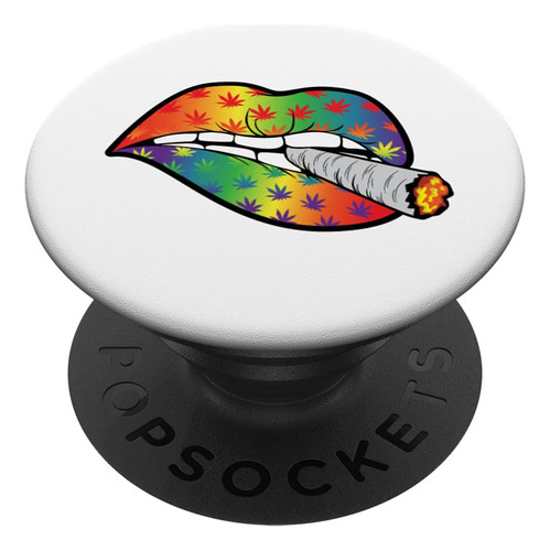 Pop-socket Dope 420 Lips Rainbow Stoner Agarre Soporte