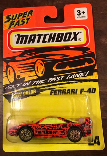 Matchbox Ferrari F-40 #024 Mbx 94 Super Fast Orange
