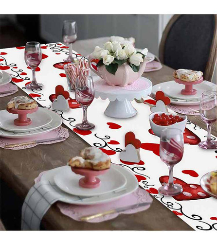 Mesa Ondulada Para El Día De San Valentín, Hogar, Sala De Es