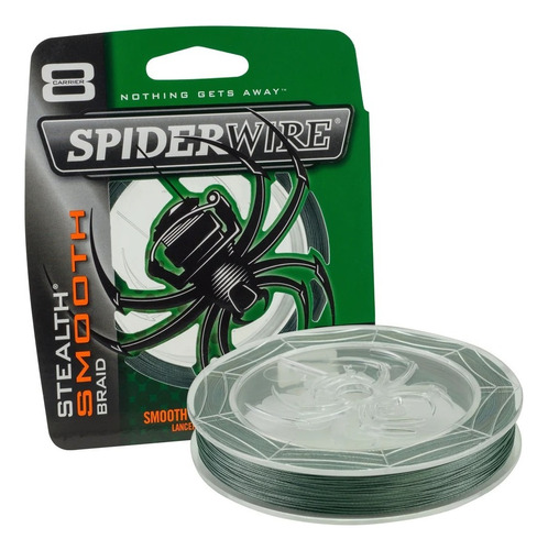 Multifilamento Spider Wire Stealth Smooth 8h 10lb 125yd Usa Color Verde Oscuro