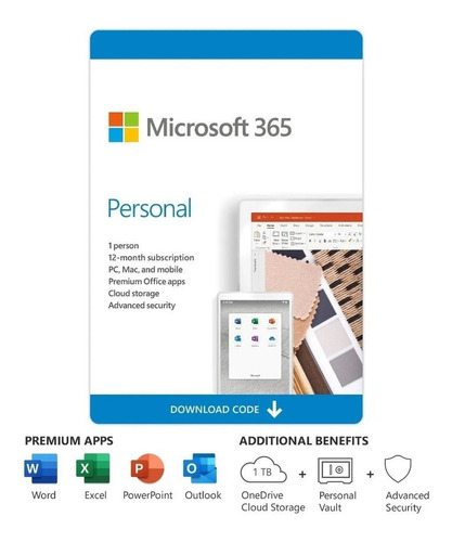 Microsoft 365 Licencia Personal Suscripción Anual