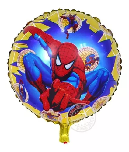 Pack 5 Globos Metalizados Spiderman Bebé Para Aire O Helio