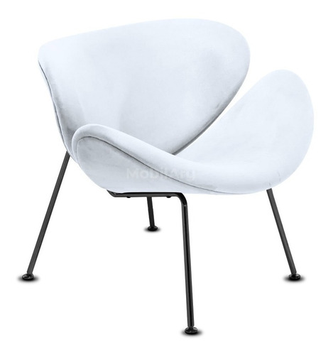 Sillón Paulin En Ecocuero Talampaya Pintado Negro - Blanco