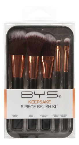Set De Brochas Bys Portátiles 5 Piezas Con Estuche De Lata