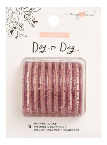 Planner Discs 9pz Rosa Glitter | Discos Rosa Agenda Planner 