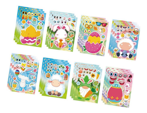 24 Piezas De Pegatinas De Pascua Para Niños, Pegatinas