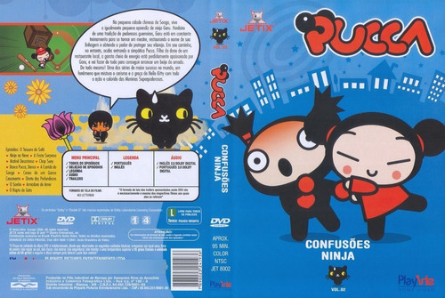 Dvd Pucca Confusões Ninja Vol.02 Original Usado Com Nota Fis