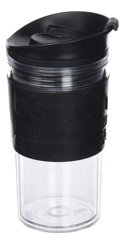 Termo Doble Pared Plástico Negro 350 Ml Bodum