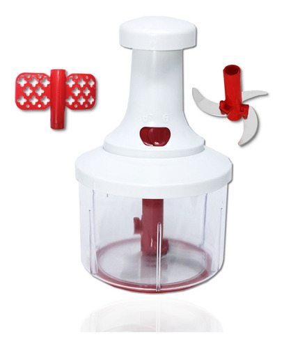Imagem 6 de 8 de Processador Manual Alimento Bate Legumes Verdura Cozinha