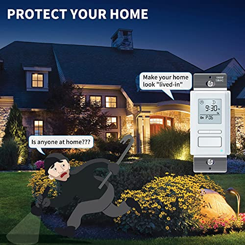 Interruptor De Luz Programable Toolhome Para 7 Días, Tiempo