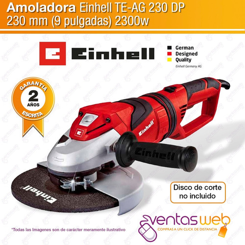 Amoladora Profesional 9 Pulgadas 230 Mm Einhell Blindada