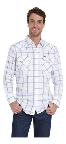 Camisa Vaquera Hombre Wrangler Regular Fit Manga Larga 412