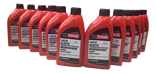1 Caja Con 12 Lts De Aceite Para Motor Sae50
