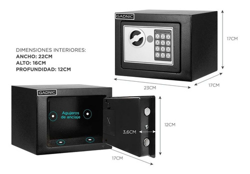 Caja Fuerte Digital Empotrable Forjada Maxima Seguridad