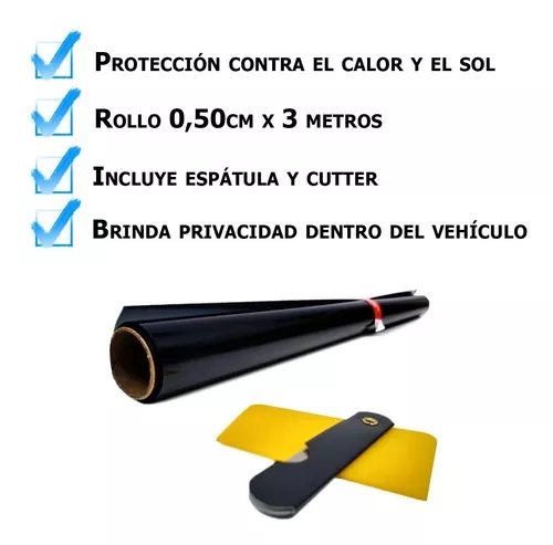 Polarizado Espejado Auto Rollo 0.50 X 3mts Lamina + Cutter - EVER SAFE®