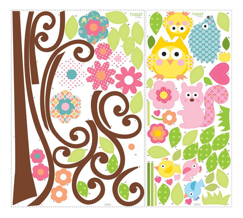 Roommates Rmk1439slm Rbol Despega Y Pega Decoracin De Pared