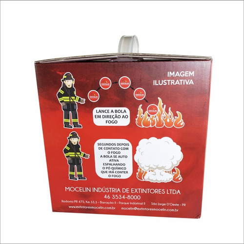 Imagem 6 de 6 de Bola Extintor De Incêndio Automático 1,3kg Mocelin Fireball