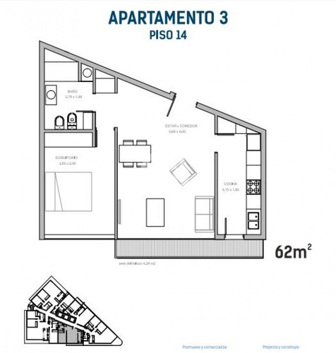 Apartamento De 1 Dormitorio A La Venta- Ref: 2174
