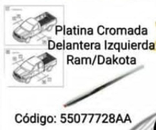 Platina Cromada Ram - Dakota