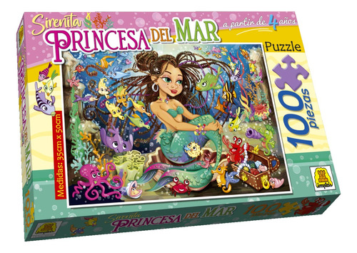 Rompecabezas Puzzle Sirenita Princesa Del Mar 100 Pzs 208