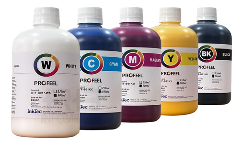 Tinta Dtf Para O Uso Em Ep Pigmentada Inktec Profeel 5x500ml