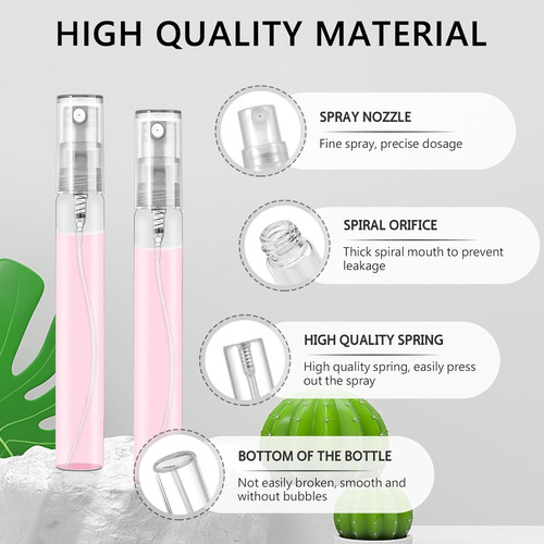 100 Mini Botellas De Spray De Vidrio Rellenables