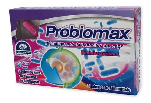 Suplemento en cápsula Probiomax Suplemento Alimenticio Bifidobacterium lactis