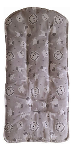 Set Nacimiento Almohadon De Amamantar Nidito Reductor Y Mas Animalitos Gris Con Narural Liso