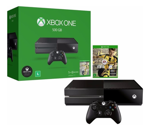 Console Xbox One 500gb Nacional + Fifa 17 + 1 Mês Ea Acess