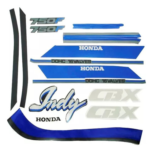 Jogo Kit Adesivos Completo Cbx 750 1990 Grafite - Lb00495