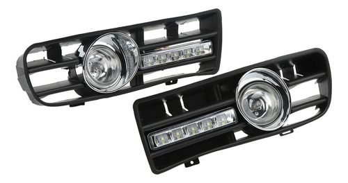 2 Rejillas De Faros Antiniebla Drl Grille H3 Con Lámpara Led