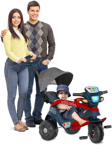 Imagem 2 de 3 de Carrinho De Passeio Velobaby Preto E Cinza Com Capô 377