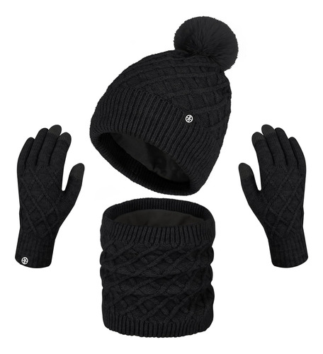 Gorros De Invierno Para Mujer, Bufanda, Guantes Para Pantall