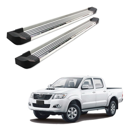 Pisadera Aluminio Y Acero Inoxidable Hilux Vigo 2006-2015