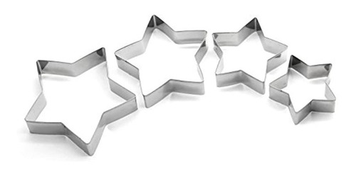 Shenghai Star Cookie Cutter Set 4piece Acero Inoxidable Star