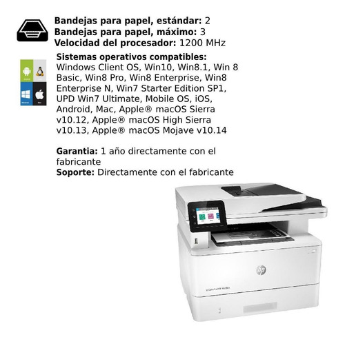 Imagen 5 de 8 de Impresora Multifunción Hp Laserjet Pro M428dw W1a28a